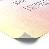 Poster rose et violet ajouter votre propre citation aquar (Coin)