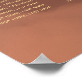 Poster Rose feuille or cannelle cantaloupe aquarelle (Coin)