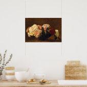 Poster Rose Fleurs encore peinture de vie (Cuisine)