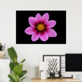 Poster rose Floral (Bureau à domicile)