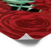 Poster Rose Floral Black et Red Peony Mariage (Coin)