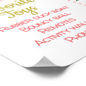 Poster rose Floral Premier Anniversaire (Coin)