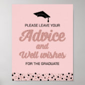 Poster Rose Foil Script Conseils et voeux de bien Signal  (Devant)