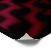 Poster Rose foncé et motif abstrait noir (Coin)