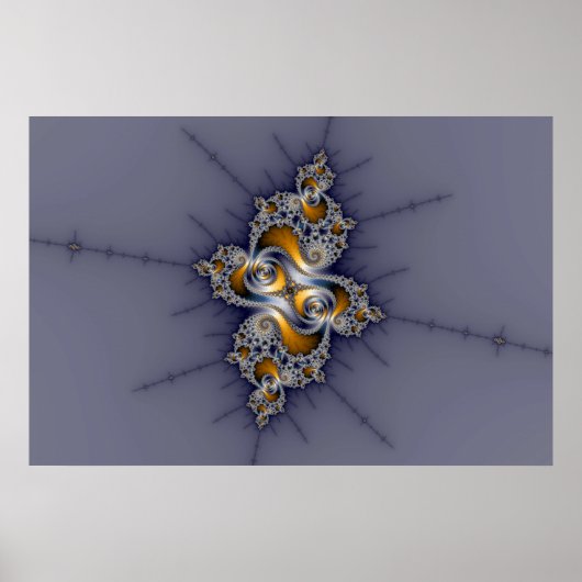 Poster Rose foncé - Mandelbrot Fractal (Devant)