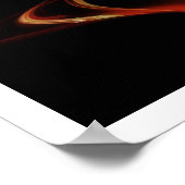 Poster ROSE FRACTAL, bleu vert rouge (Coin)