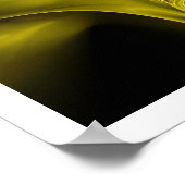 Poster ROSE FRACTAL, jaune (Coin)
