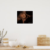 Poster ROSE FRACTAL ,marron (Cuisine)