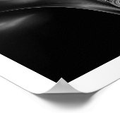 Poster ROSE FRACTAL, noir et blanc (Coin)