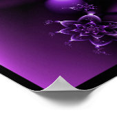 Poster Rose fractal pourpre (Coin)