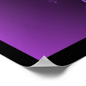 Poster Rose fractal pourpre (Coin)