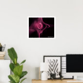Poster ROSE FRACTAL , rose antique (Bureau à domicile)