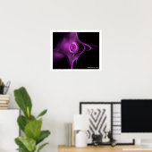 Poster ROSE FRACTAL , violet (Bureau à domicile)