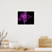 Poster ROSE FRACTAL , violet (Cuisine)