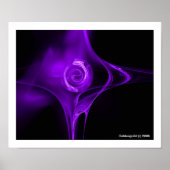 Poster ROSE FRACTAL, violet (Devant)