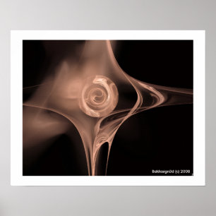 Poster ROSE FRACTALE, marron