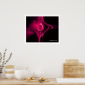 Poster ROSE FRACTALE, rose fuchsia (Cuisine)