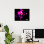 Poster ROSE FRACTALE , rose violet (Bureau à domicile)