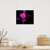 Poster ROSE FRACTALE , rose violet (Cuisine)