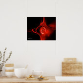 Poster ROSE FRACTALE, rouge, noir (Cuisine)