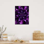 Poster Rose fractale violette (Cuisine)