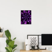 Poster Rose fractale violette (Bureau à domicile)
