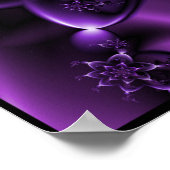 Poster Rose fractale violette (Coin)