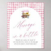 Poster Rose Fraîche du Marché Message dans une Bouteille  (Devant)