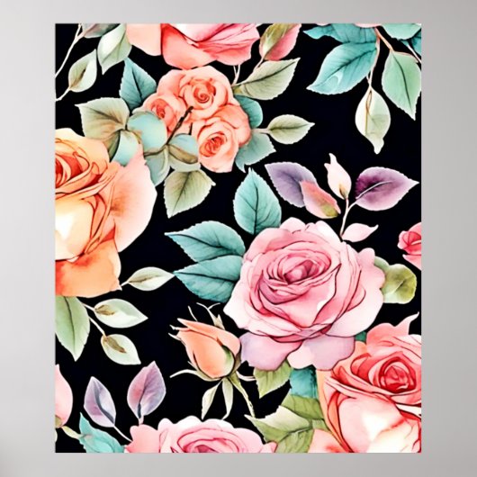 Poster Rose Garden Motif Design (Devant)