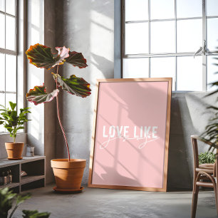 Poster Rose gêné Amour comme Jésus Chrétien