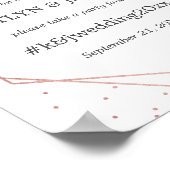 Poster Rose géométrique chic Gold Foil Mariage floral (Coin)