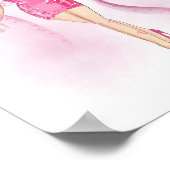 Poster rose, girly, sketch de mode, (Coin)