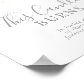 Poster Rose Gold Aquarelle Ce Panneau De Bougie Brûle (Coin)