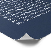 Poster Rose Gold Baby's Breath Mariage Seating Chart (Coin)