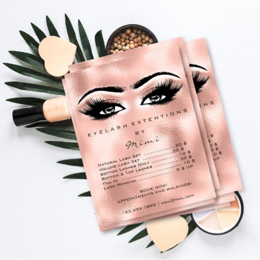 Poster Rose Gold Blush Maquillage Yeux Lashes Prix Blush
