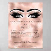 Poster Rose Gold Blush Maquillage Yeux Lashes Prix Blush (Devant)