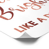 Poster Rose Gold brillant comme une chanson diamant Lyric (Coin)