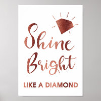 Rose Gold brillant comme une chanson diamant Lyric