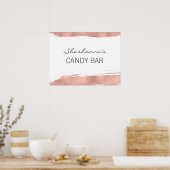 Poster Rose Gold Brusch Bat mitzvah Barre de bonbons (Cuisine)