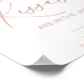 Poster Rose Gold Combien de baisers Fête des mariées jeu (Coin)