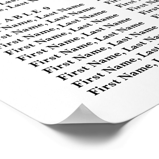 Poster Rose Gold Delicate Mariage Seating Chart (Coin)