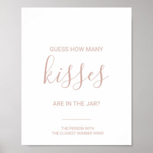 Poster Rose Gold Devinez combien de baisers jeu