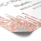 Poster Rose Gold Drives Brunch & Bubbly Fête des mariées (Coin)