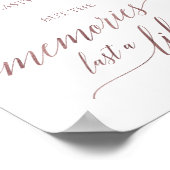 Poster Rose Gold Élégant Calligraphie Gueule de Bois & So (Coin)