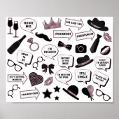 Poster Rose Gold Fête des mariées Fun Party Imprimable Pr (Devant)