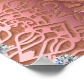 Poster Rose Gold Foil Luxe Glam Élégant Mariage élégant (Coin)