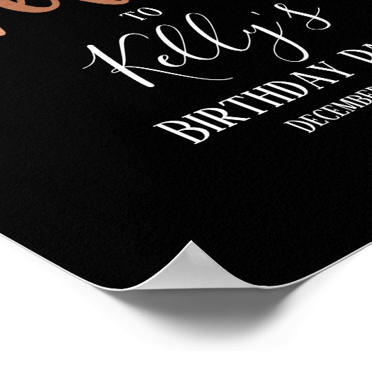 Poster Rose Gold Foil, signe d'accueil (Coin)