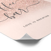 Poster Rose gold glitter ombre blush coffee bar (Coin)