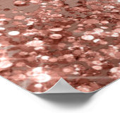 Poster Rose Gold Glittery Foil 40e anniversaire Bienvenue (Coin)