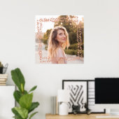 Poster Rose Gold Hearts Frontière Photo (Bureau à domicile)